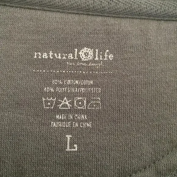 Natural Life Cotton Sweatshirt Green Moose Graphic Womens Size Large - Picture 6 of 6